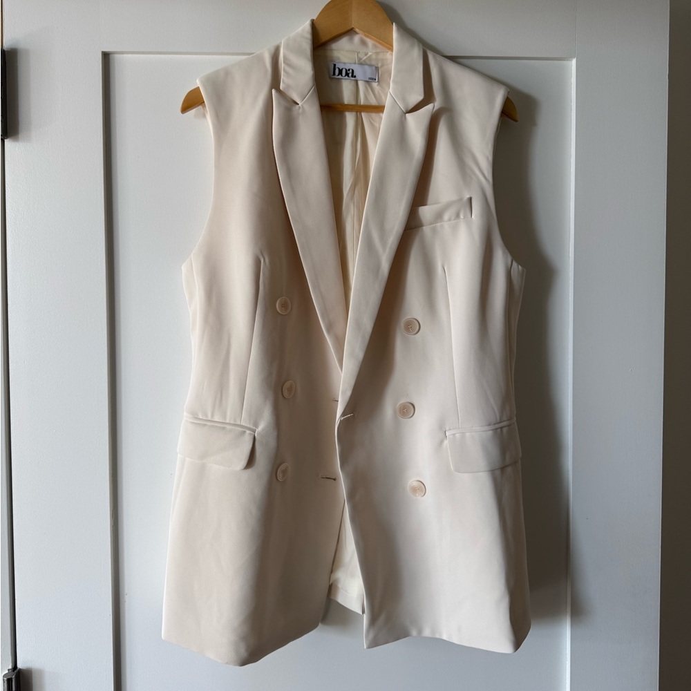 Ivory tailored vest